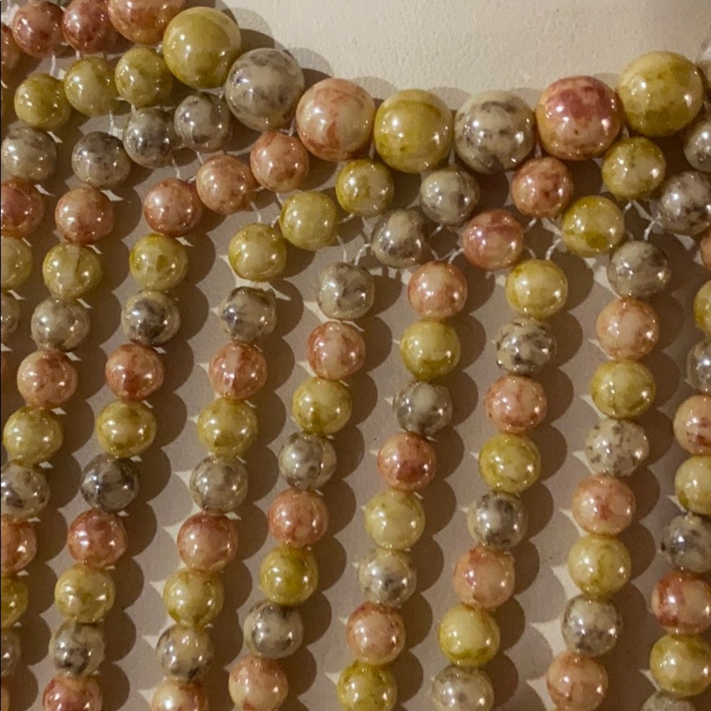 Unique Pearl Multi Colored Statement Necklace - image 5